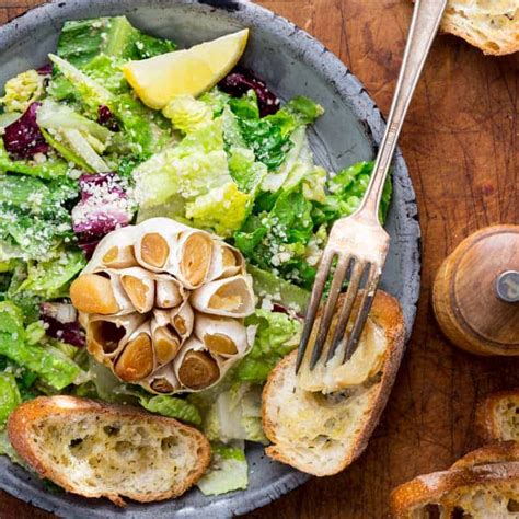 roasted-garlic-caesar-salad-healthy-seasonal image