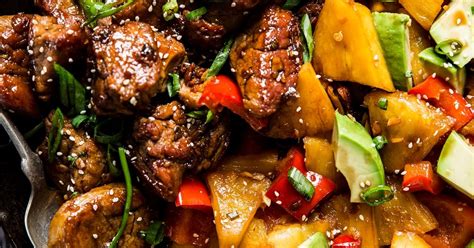pineapple-pork-stir-fry-with-peppers-recipe-the-modern image