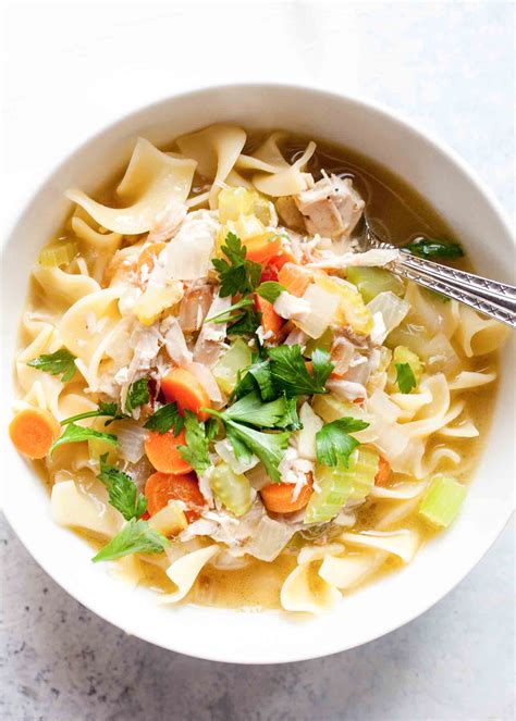 rotisserie-chicken-noodle-soup-recipe-simply image