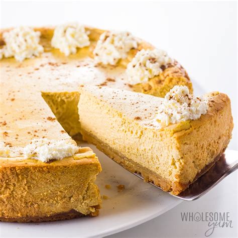 low-carb-keto-pumpkin-cheesecake-recipe-wholesome image