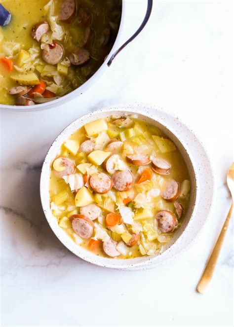 sausage-and-cabbage-soup-wholesomelicious image