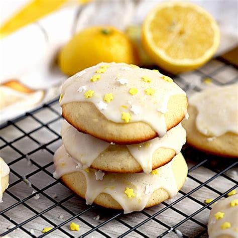 lemon-ricotta-cookies-with-lemon-glaze-lemon-blossoms image