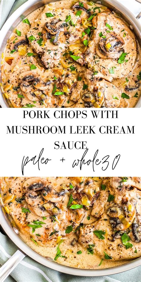 pork-chops-with-mushroom-leek-cream-sauce-the image
