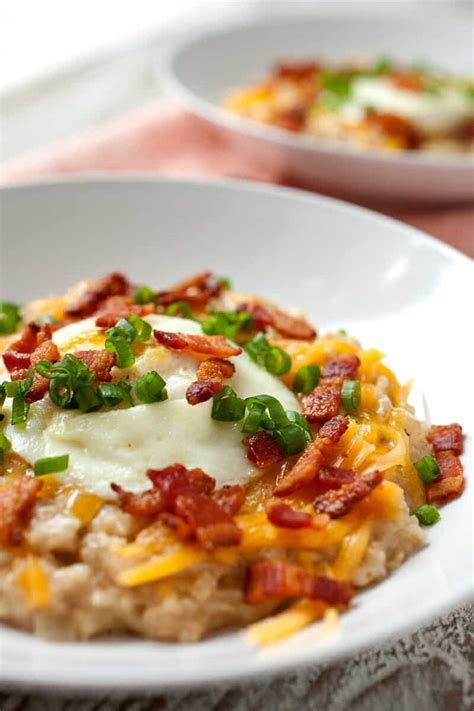 savory-cheesy-bacon-oatmeal-recipe-macheesmo image