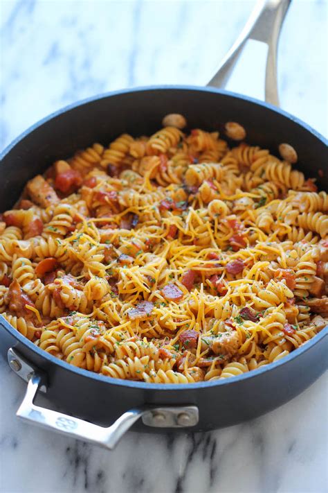 one-pot-bbq-chicken-pasta-damn-delicious image