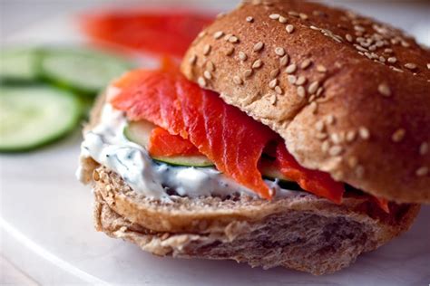 smoked-trout-and-cucumber-sandwich-in-a-bun-the image