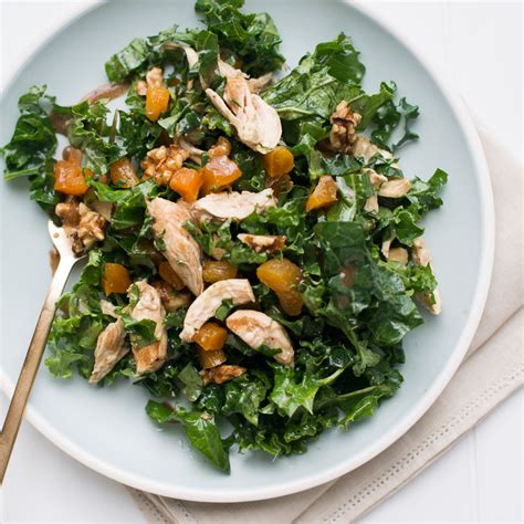 healthy-chicken-and-kale-salad-recipe-food-wine image