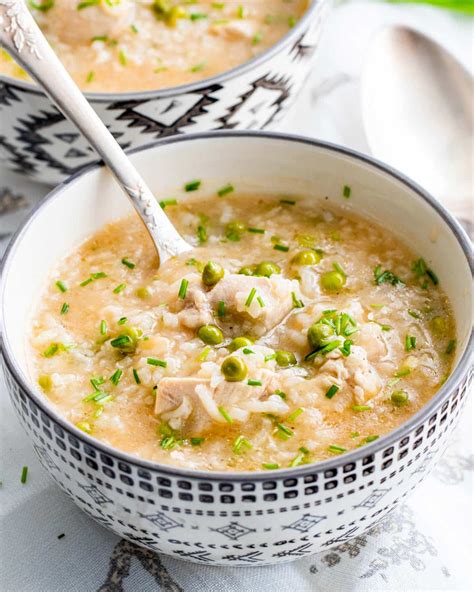 lemon-chicken-soup-with-rice-and-peas-jo-cooks image