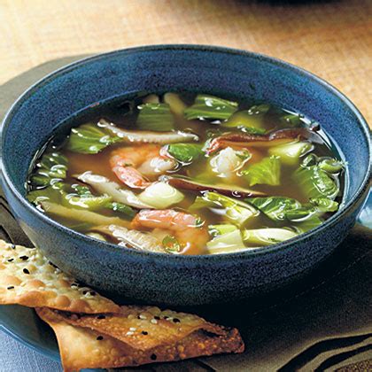 oriental-soup-with-mushrooms-bok-choy-shrimp image