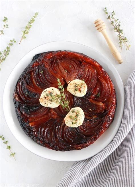 goat-cheese-and-red-onion-tarte-tatin-dels-cooking image