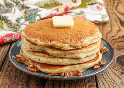 light-fluffy-pecan-pancakes-barefeet-in-the-kitchen image