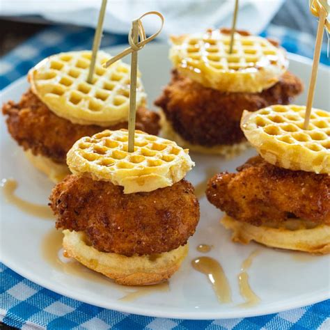 chicken-and-waffle-sliders-spicy-southern-kitchen image