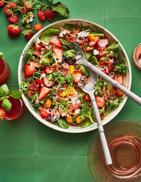 spring-salad-with-berries-and-bacon-southern-living image