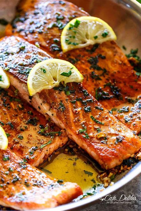 pan-seared-salmon-with-lemon-garlic-butter-sauce image