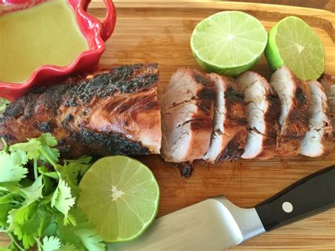 grilled-pork-tenderloin-with-green-curry-sauce-live image