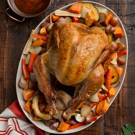 sage-butter-basted-spatchcocked-turkey-with-roasted image