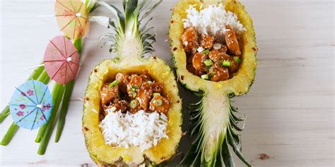 best-chicken-teriyaki-pineapple-bowls-recipe-delish image