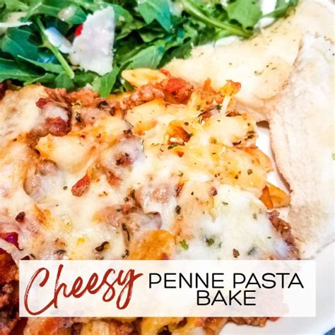 easy-cheesy-penne-pasta-bake-recipe-a-reinvented-mom image