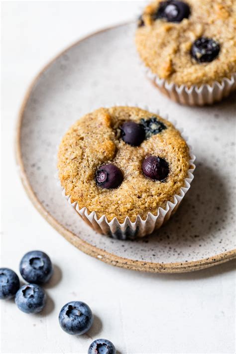 almond-flour-blueberry-muffins-the image