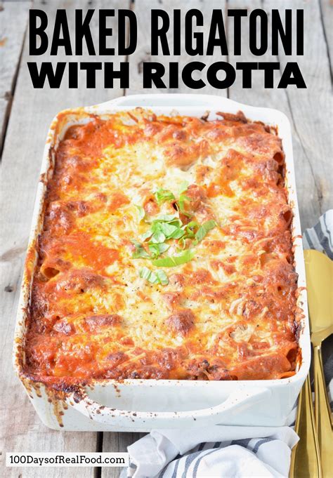 baked-rigatoni-with-ricotta-100-days-of-real-food image