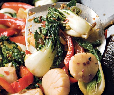 stir-fried-chili-scallops-with-baby-bok-choy image