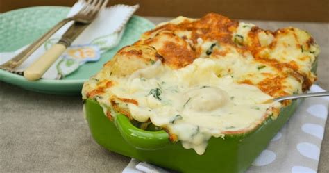 cheesy-cauliflower-and-potato-bake-with-spinach-tinned-tomatoes image