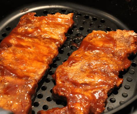 air-fryer-bbq-ribs-fork-to-spoon image