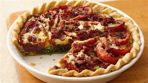 balsamic-roasted-tomato-spinach-bacon-pie image