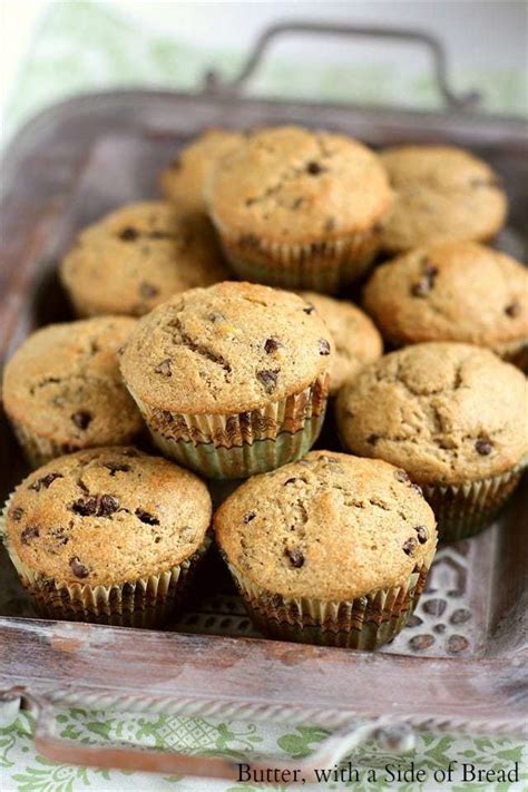 banana-chocolate-chip-muffins-butter-with-a image