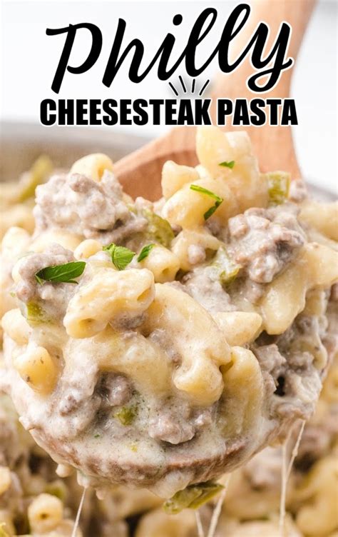 philly-cheesesteak-pasta-dinner-the-best-blog image