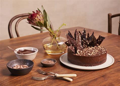 chocolate-ganache-cake-vegan-food-living image