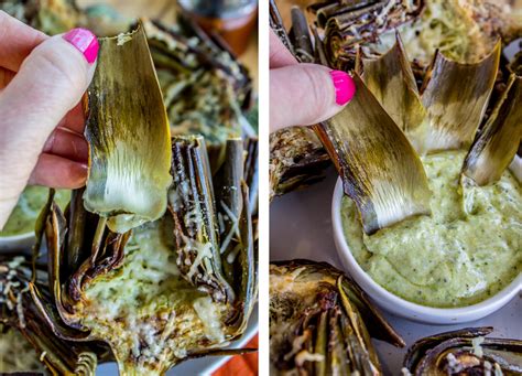 garlic-roasted-artichokes-with-pesto-dipping-sauce image