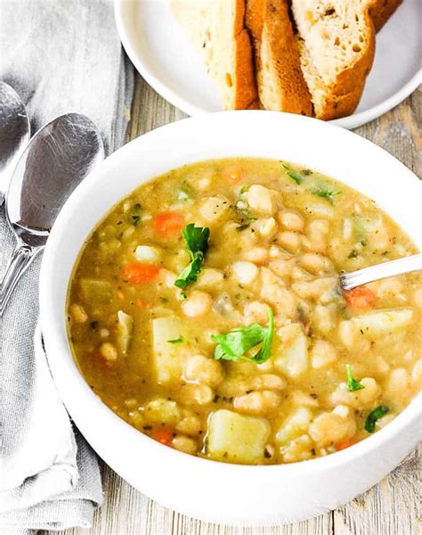 vegan-white-bean-soup-healthier-steps image