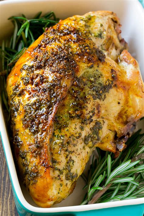 roasted-turkey-breast-with-garlic-and-herbs-dinner-at image