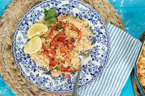 bourani-greek-rice-pilaf-with-bell-peppers-tomato image