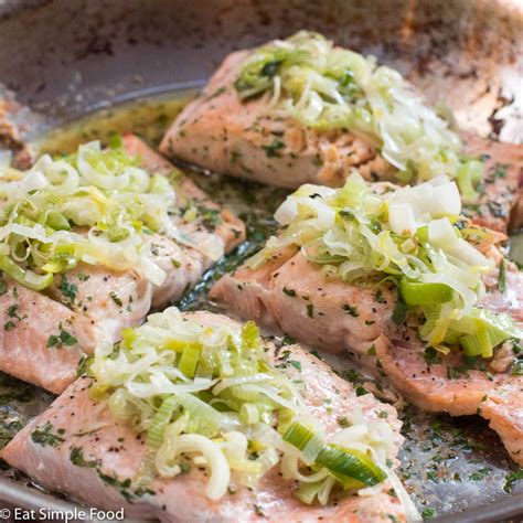 roasted-salmon-with-buttery-leeks-recipe-eat-simple image