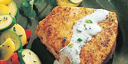 swordfish-with-cilantro-lime-cream-recipe-myrecipes image