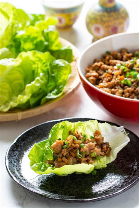 pork-yuk-sung-chinese-lettuce-wraps-wok-skillet image
