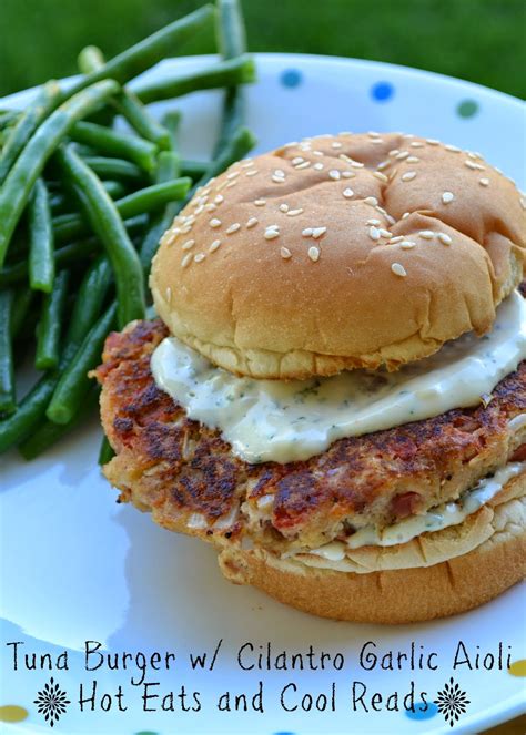 tuna-burger-with-cilantro-garlic-aioli-recipe-and image