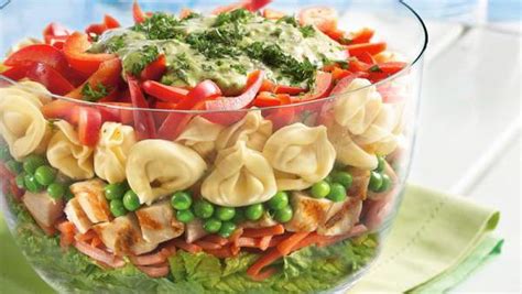 layered-tortellini-pesto-chicken-salad-recipe-goldmine image