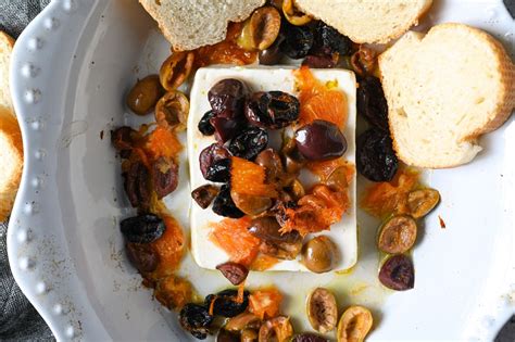 baked-feta-with-orange-and-olives-mia-kouppa image