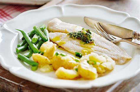 baked-fish-with-watercress-salsa-and-crushed-potatoes image