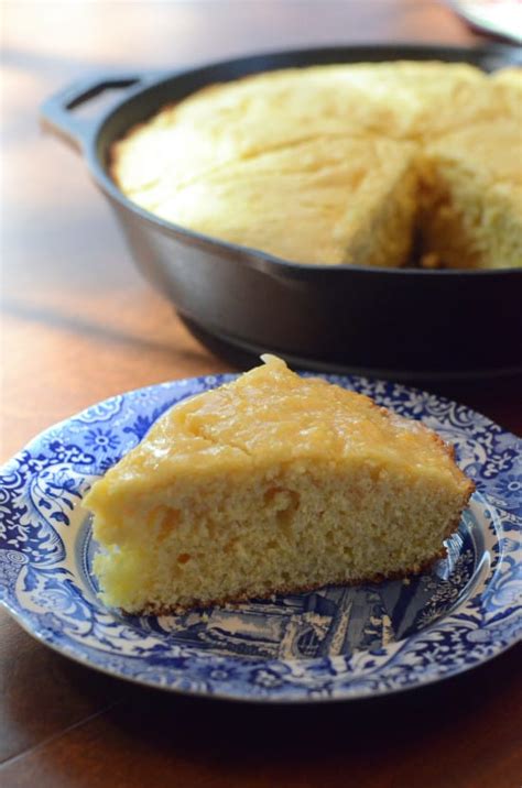 rustic-sweet-cornbread-with-honey-butter-valeries image