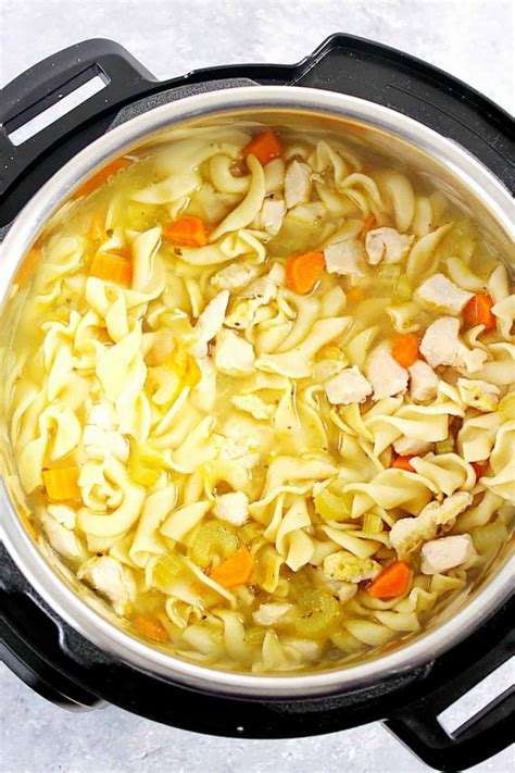 instant-pot-chicken-noodle-soup-crunchy-creamy image