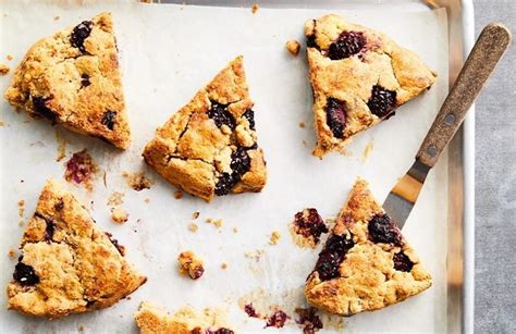 gluten-free-orange-blackberry-almond-scones-food image