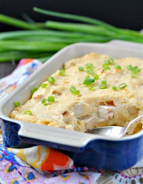 skinny-rotisserie-chicken-and-grits-casserole-the image