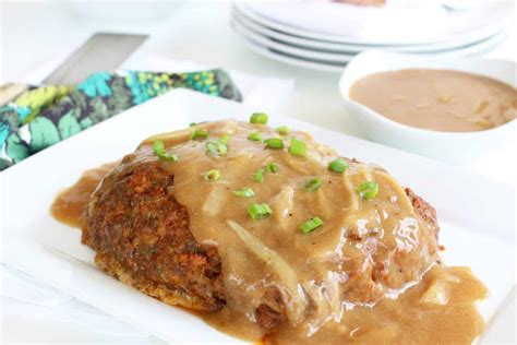 french-onion-meatloaf-with-onion-gravy-homemade image