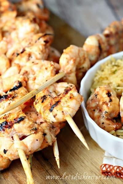 sweet-and-spicy-marinated-grilled-shrimp-lets-dish image