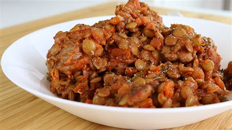 pork-sausage-with-lentils-very-filling-high-protein image