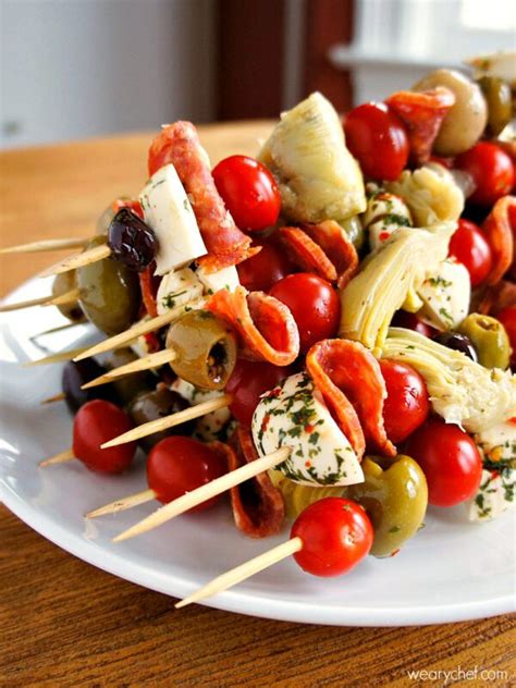 antipasto-skewers-an-easy-party-food-with-pictures image